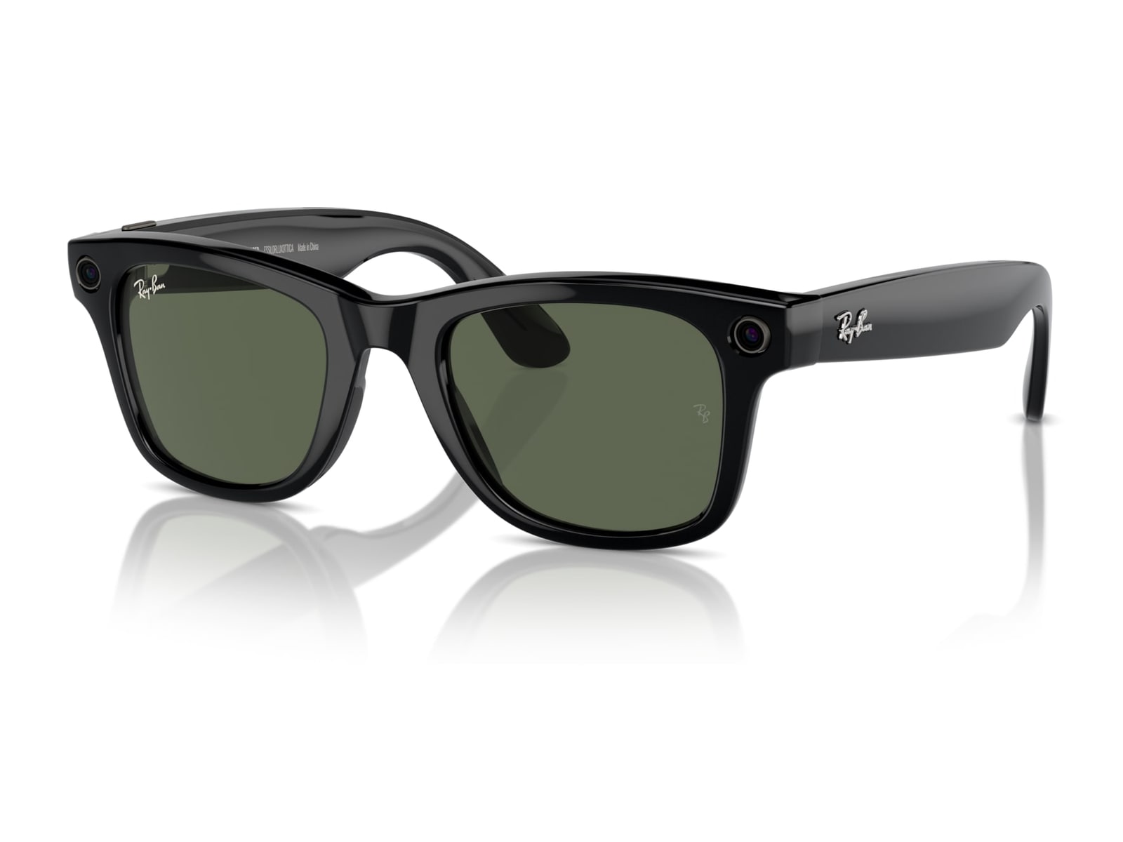 RayBan Meta Wayfarer (Gen 2) Shiny Black / G15 Green S50