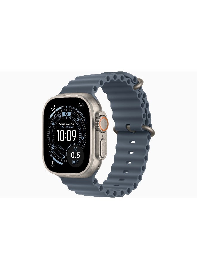 Apple Watch Ultra 3 49mm Natural Case with Anchor Blue Ocean Band - MEWH4