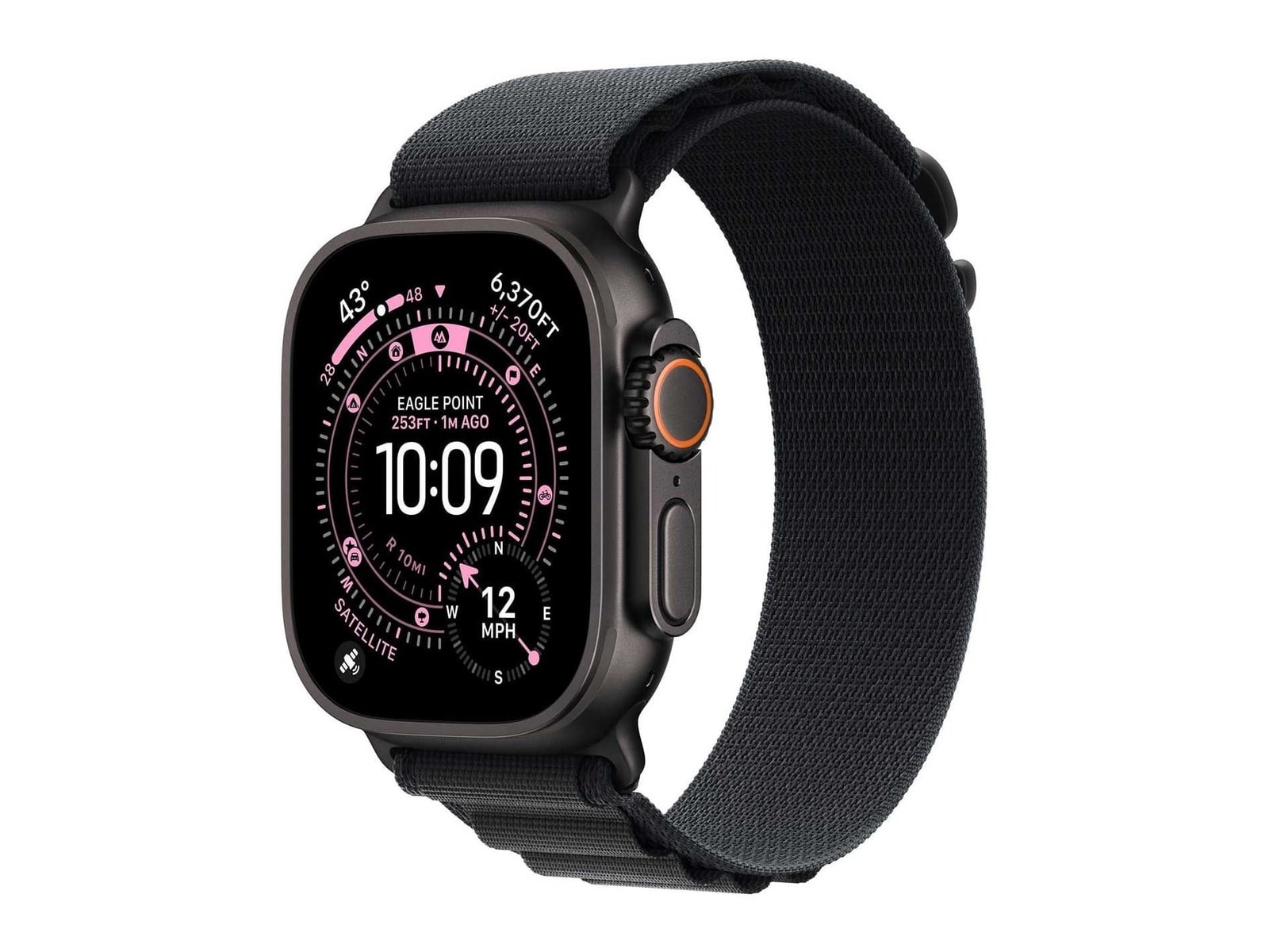 Apple Watch Ultra 3 49mm Black Case with Black Alpine Loop - Large - MF0X4