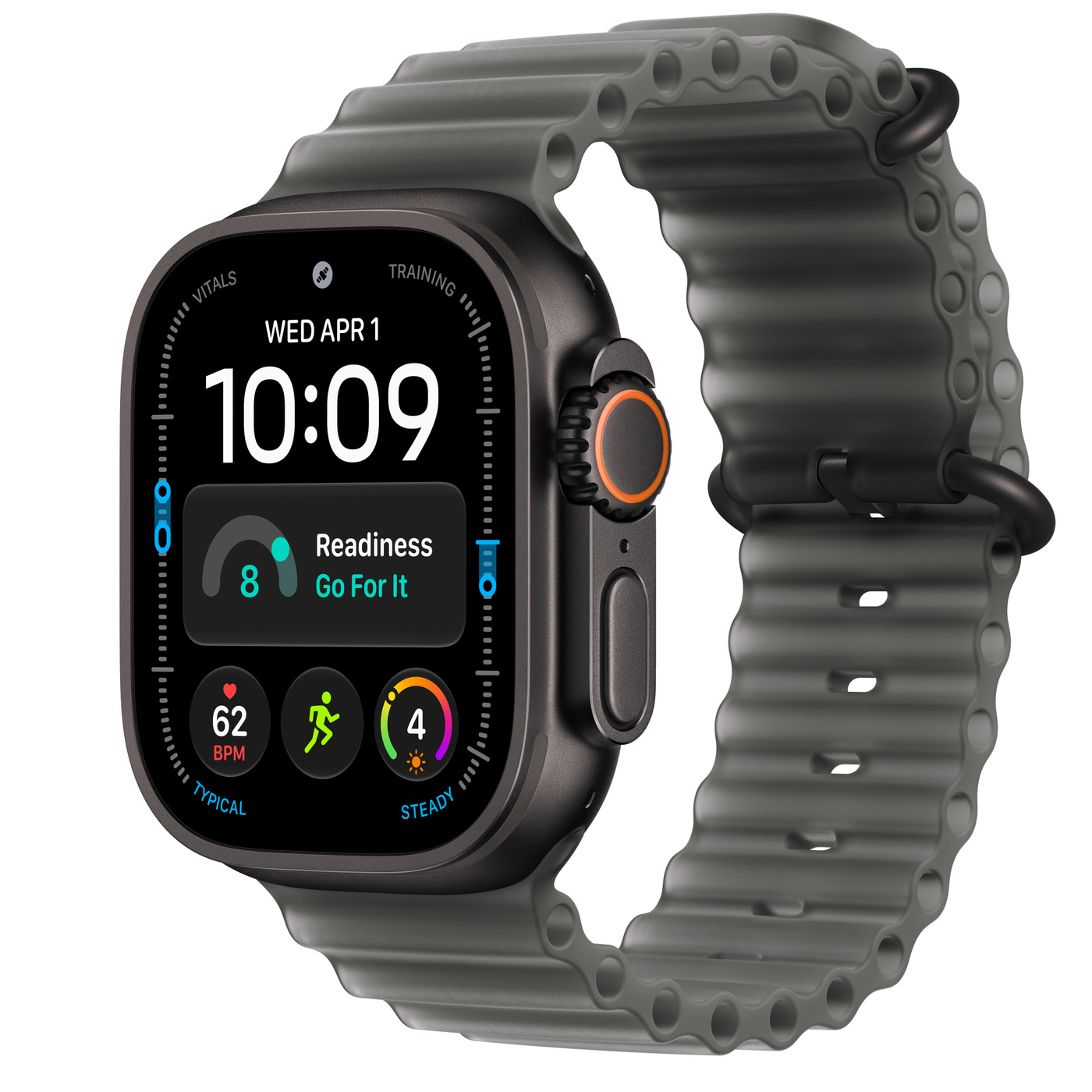 Apple Watch Ultra 4 49MM CL Translucent Black Ocean Band Black
