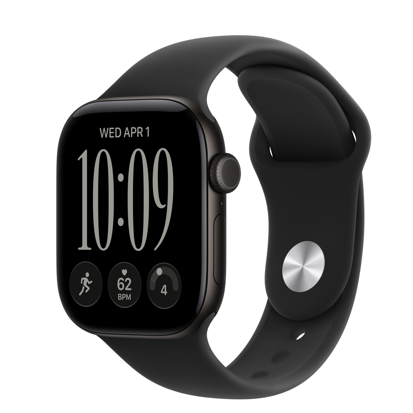 Apple Watch Series 12 42MM GPS Black Sport Band Black M/L - MJEC4LS/A