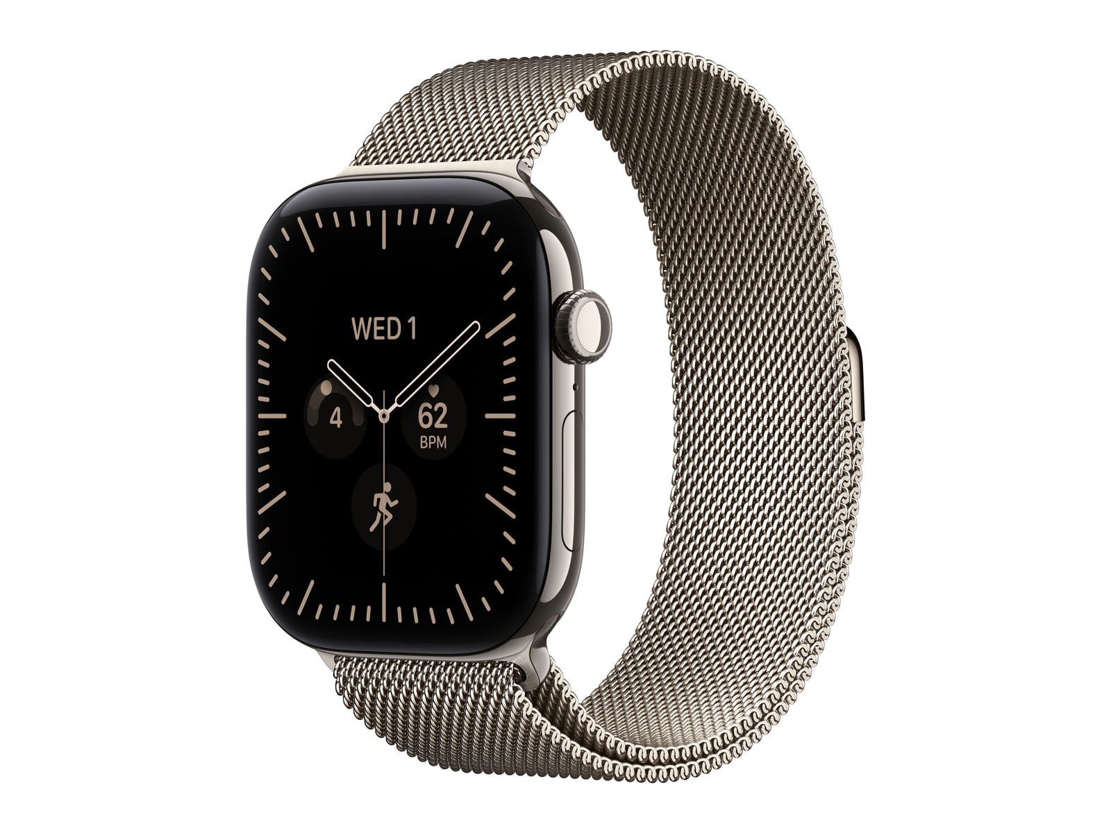 Apple Watch Series 12 46MM CL Natural Milanese Loop Natural S/M - MJGP4LS/A