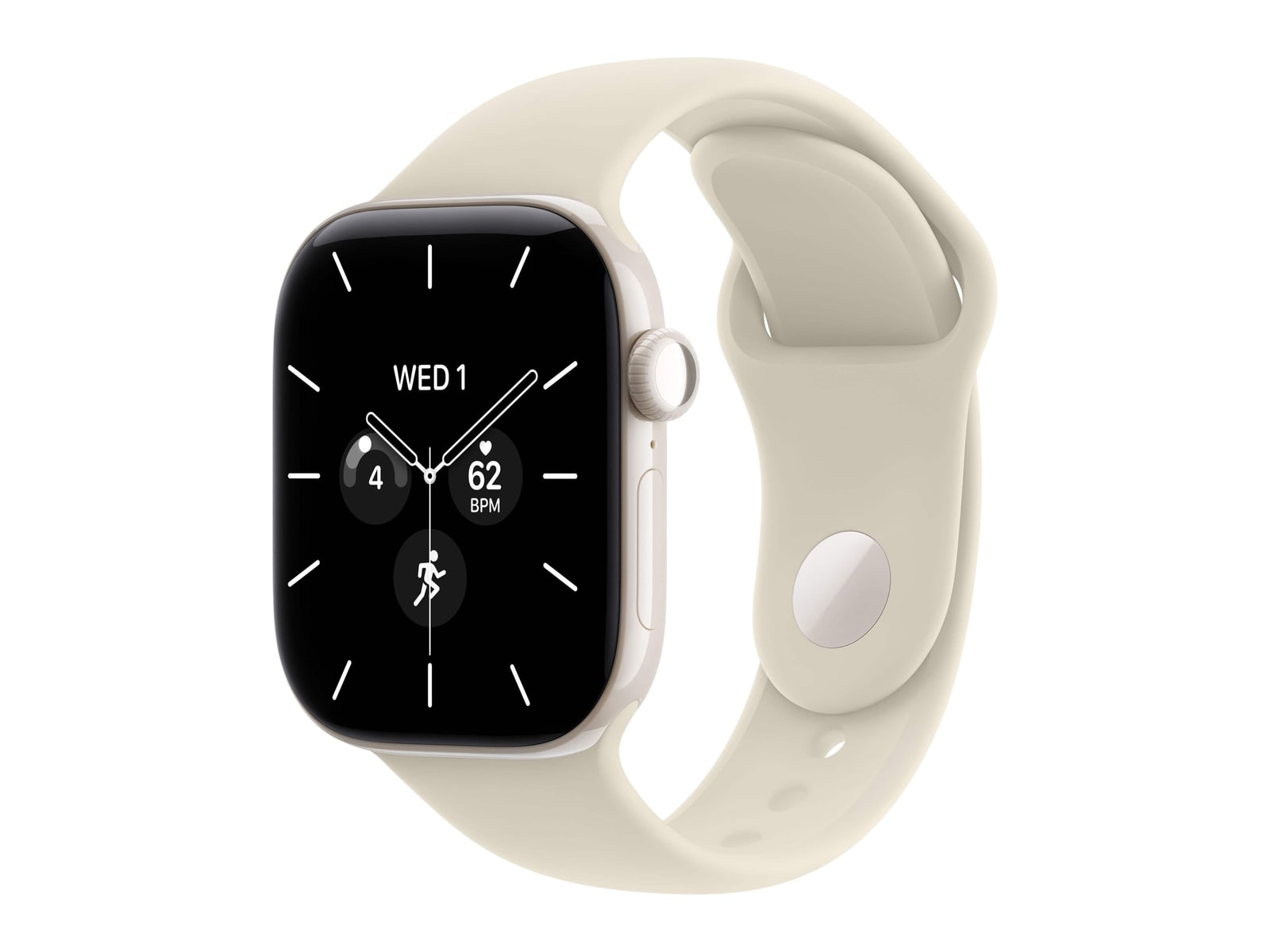 Apple Watch Series 12 42MM CL Sand Sport Band Pearl White S/M - MJGW4LS/A